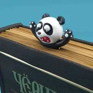 Marque-page panda écrasé 3D animal humoristique et drole