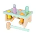 Jeu petit banc système de bascule à taper avec marteau montessori