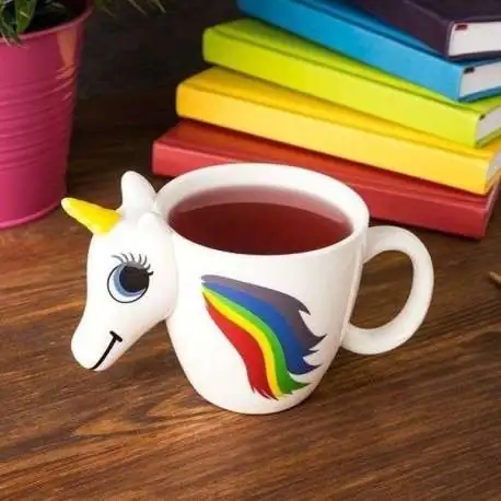 Mug licorne thermochangeant tasse thermo réactif