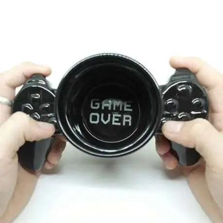 Tasse manette de jeux vidéo en céramique noir Mug