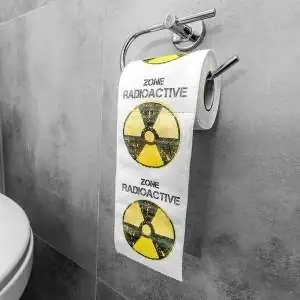 Papier toilettes zone radioactive WC PQ