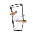 Verres shooter anti balles avec vraies balles incrustées (2 pièces)