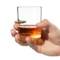 Verre à Whisky incrustée d'une vraie balle Verre alcool