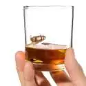 Verre à Whisky incrustée d'une vraie balle Verre alcool