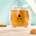 Verre transparent à double paroi ours tasse mug original
