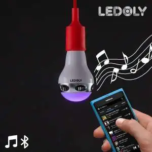 Ampoule enceinte avec lumière multicouleur Bluetooth télécommandée