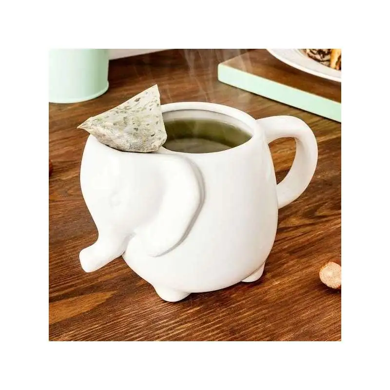 Tasse éléphant avec compartiment pour sachet à thé Mug original -  Totalcadeau