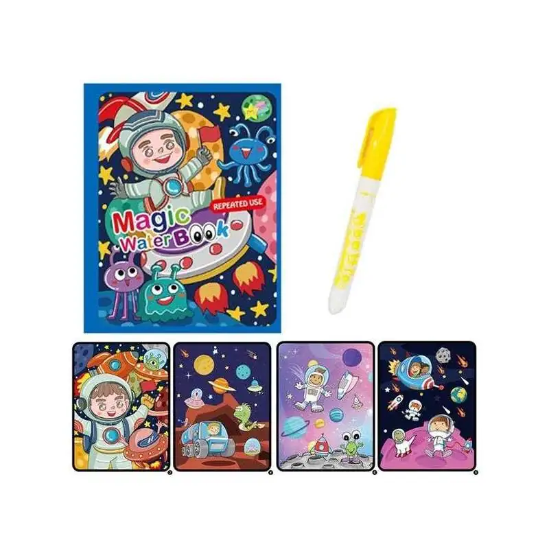 Lot de 4 plus 4 stylos Livre de Coloriage à l'Eau pour Enfants - Livre de  Dessin Magique de l'Eau, Conseil de Peinture avec Eau Magique, Cahiers de