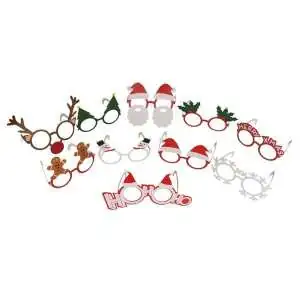 Lunettes pour photobooth thème Noel accessoires deguisement