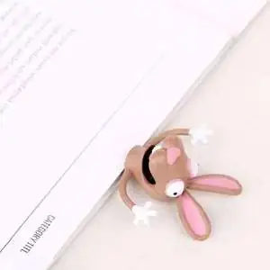 Marque-page en forme de lapin 3D cartoon animal humoristique