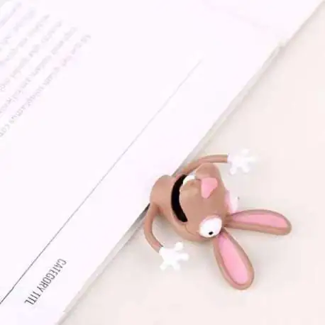 Marque-page en forme de lapin 3D cartoon animal humoristique