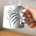 Mug chat à queue 3D en relief Tasse animal