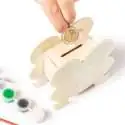 Tirelire grenouille à peindre avec 6 pots de peinture et pinceau