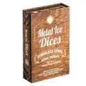 Glaçons en frome de dés réutilisables (4 pièces) métal acier inox