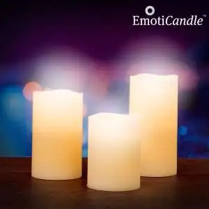 Bougies en cire à flamme LED avec capteur de souffle