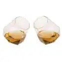 2 Verres à whisky en forme de diamant 350ml Verre alcool