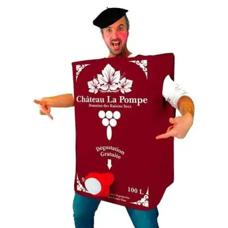 Déguisement cubi de vin rouge pour homme Costume humoristique - Totalcadeau