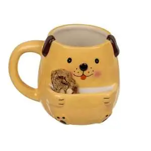 Tasse Mug chien à compartiment pour biscuits mug range-biscuit