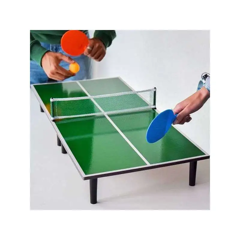 Jeu miniature avec Table pong 2 raquettes, filet et 4 balles - Totalcadeau