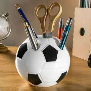Pot à crayons et stylos ballon de football