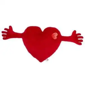 Coussin coeur rouge avec bras ouverts Cadeau amour love Saint-Valentin