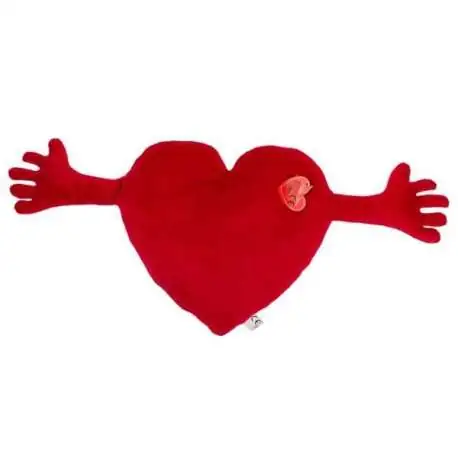 Coussin coeur rouge avec bras ouverts Cadeau amour love Saint-Valentin