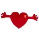 Coussin coeur rouge avec bras ouverts Cadeau amour love Saint-Valentin