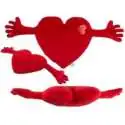 Coussin coeur rouge avec bras ouverts Cadeau amour love Saint-Valentin