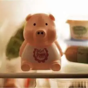 Figurine Cochon pour régime réfrigérateur son détection de lumiere