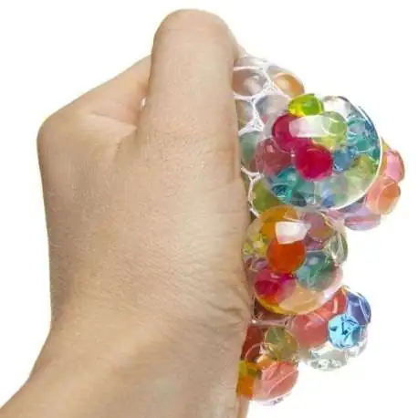 Balle Antistress Multicolore avec son Filet anti stress bulle - Totalcadeau