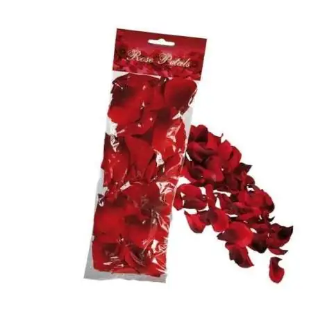 Pétales de roses artificiels 100 pieces Petale Rouge Romantique