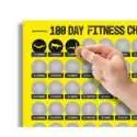 Poster à gratter challenge 100 jours fitness Défi Cadeau sportif