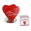 Photophore bougeoir coeur pour bougie chauffe-plat home sweet home