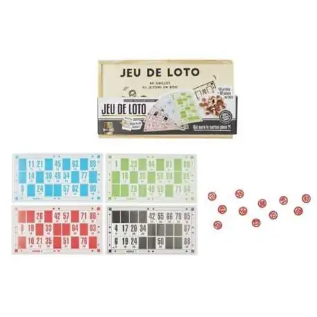 Jeu de société loto - Coffret kit jeu en bois