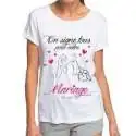 T-Shirt a dédicacer Mariage On Signe Tous avec feutre