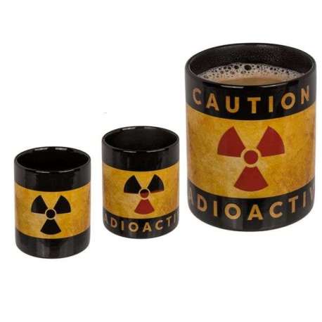 Mug Thermo Réactif Caution Radioactive Tasse thermo-réactive