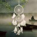 Attrape Rêve Plumes Blanches Capteur De Reve Dream catcher