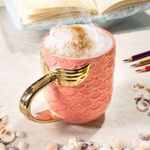 Mug Sirène Rose: Tasse Originale avec Poignée Queue de Sirène