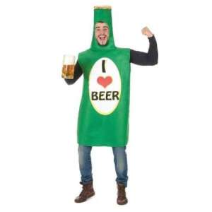 Déguisement 'I Love Beer': Costume Bouteille de Bière - Humour & Fête Garantis