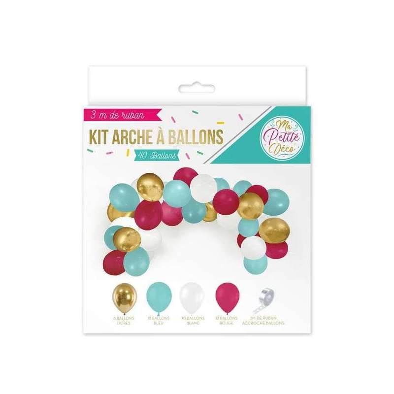 Kit arche ballons multicolores - Espace fete