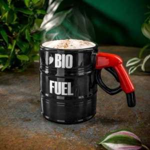 Mug Baril 'Bio Fuel': Tasse Café Originale avec Pompe à Essence