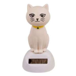 Figurine Solaire Chat: Hoche la Tête - Déco Animée Amusante et Écologique