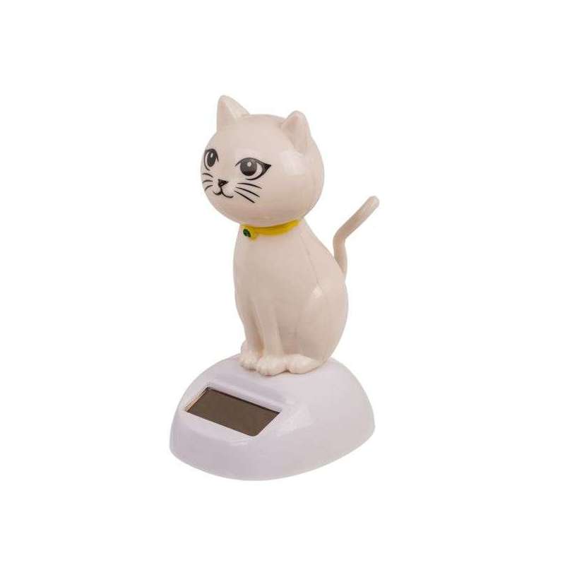 Figurine Solaire Chat: Hoche la Tête - Déco Animée Amusante et